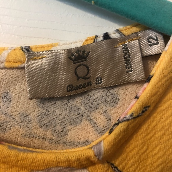 Yellow floral midi maternity dress - Picture 4 of 4